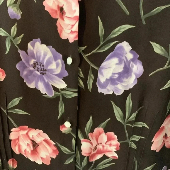 Jones, New York floral print silk blouse size extra large - Picture 5 of 8